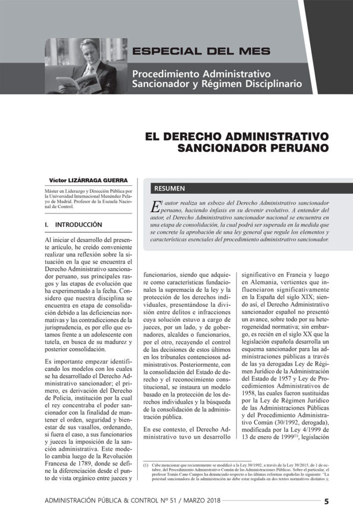 EL DERECHO ADMINISTRATIVO SANCIONADOR PERUANO 6 0001 9